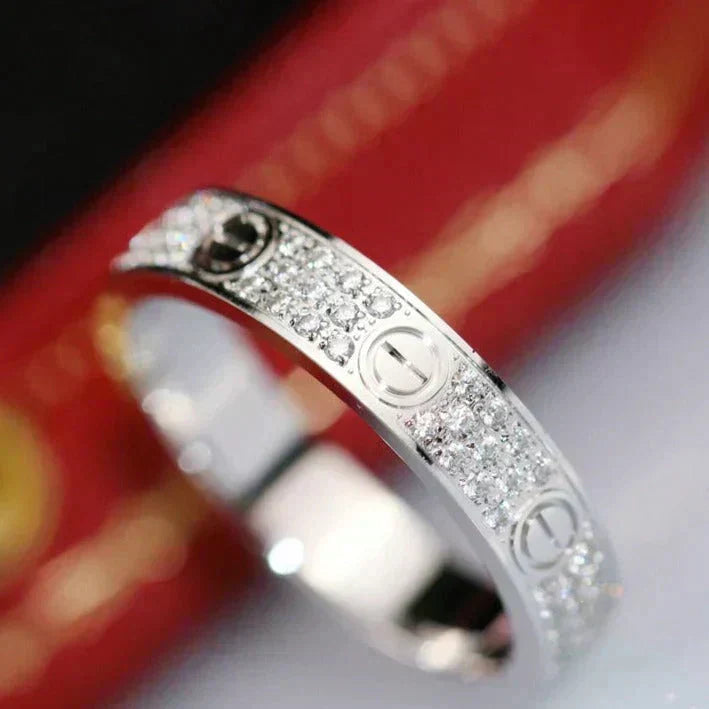 [Psychic Jewelrys]LOVE RING 3.6MM DIAMOND PAVED