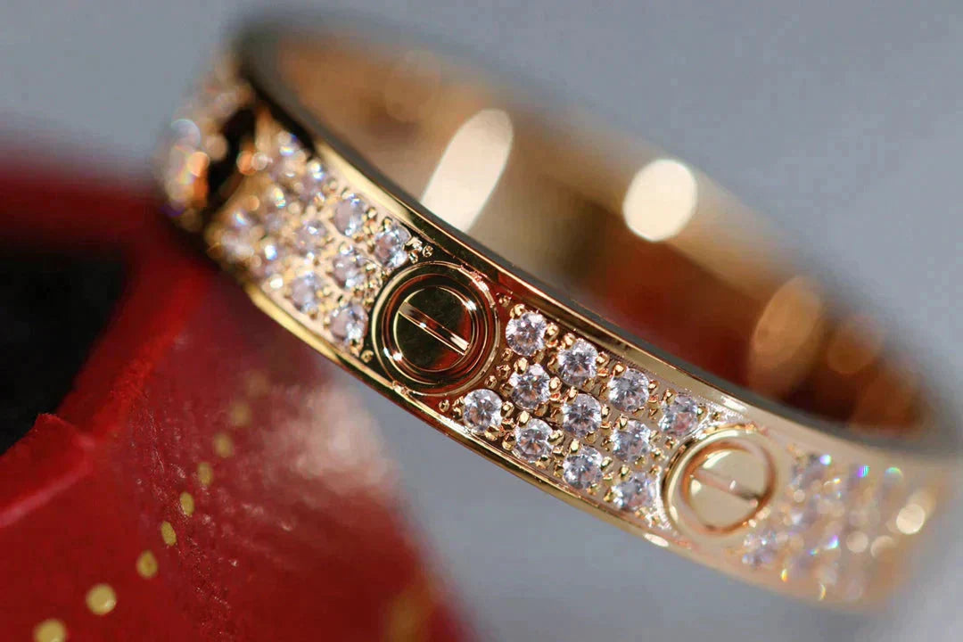 [Psychic Jewelrys]LOVE RING 3.6MM DIAMOND PAVED