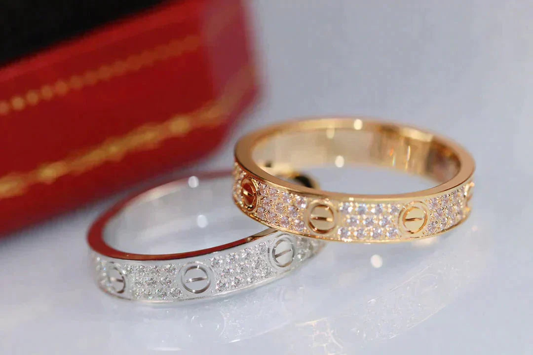 [Psychic Jewelrys]LOVE RING 3.6MM DIAMOND PAVED