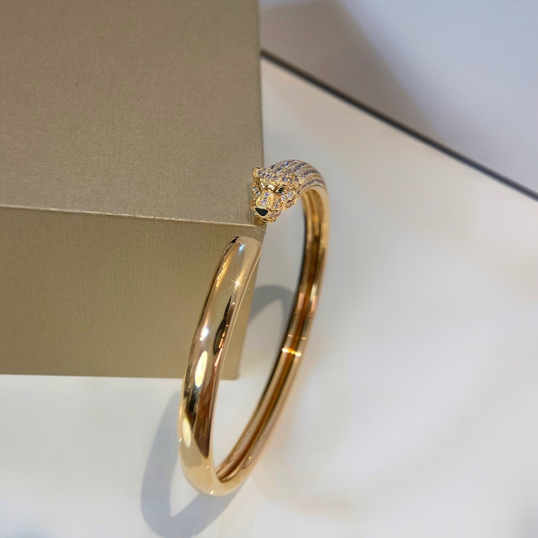 [Psychic Jewelrys]PANTHERE GOLD DIAMOND OPEN BRACELET