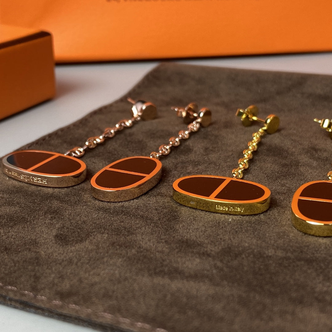 [Psychic Jewelrys]CHAINE VERSO BLACK CERAMIC EARRINGS