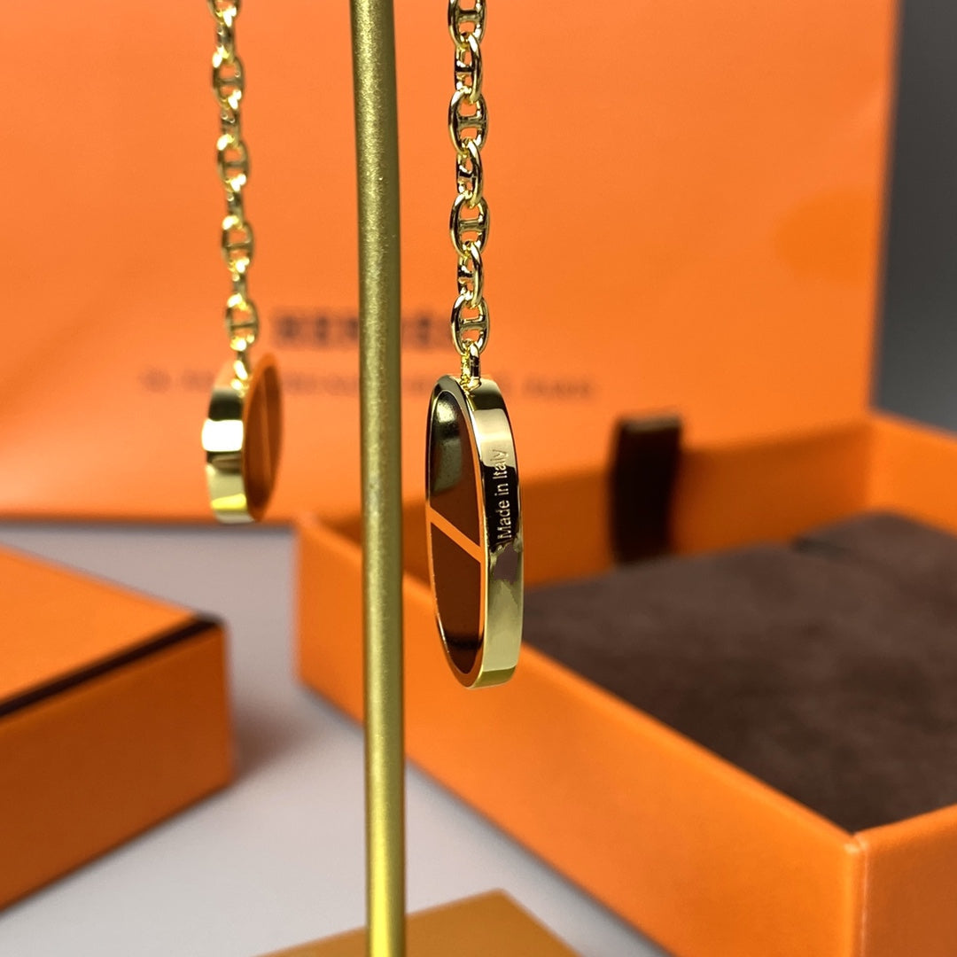 [Psychic Jewelrys]CHAINE VERSO BLACK CERAMIC EARRINGS