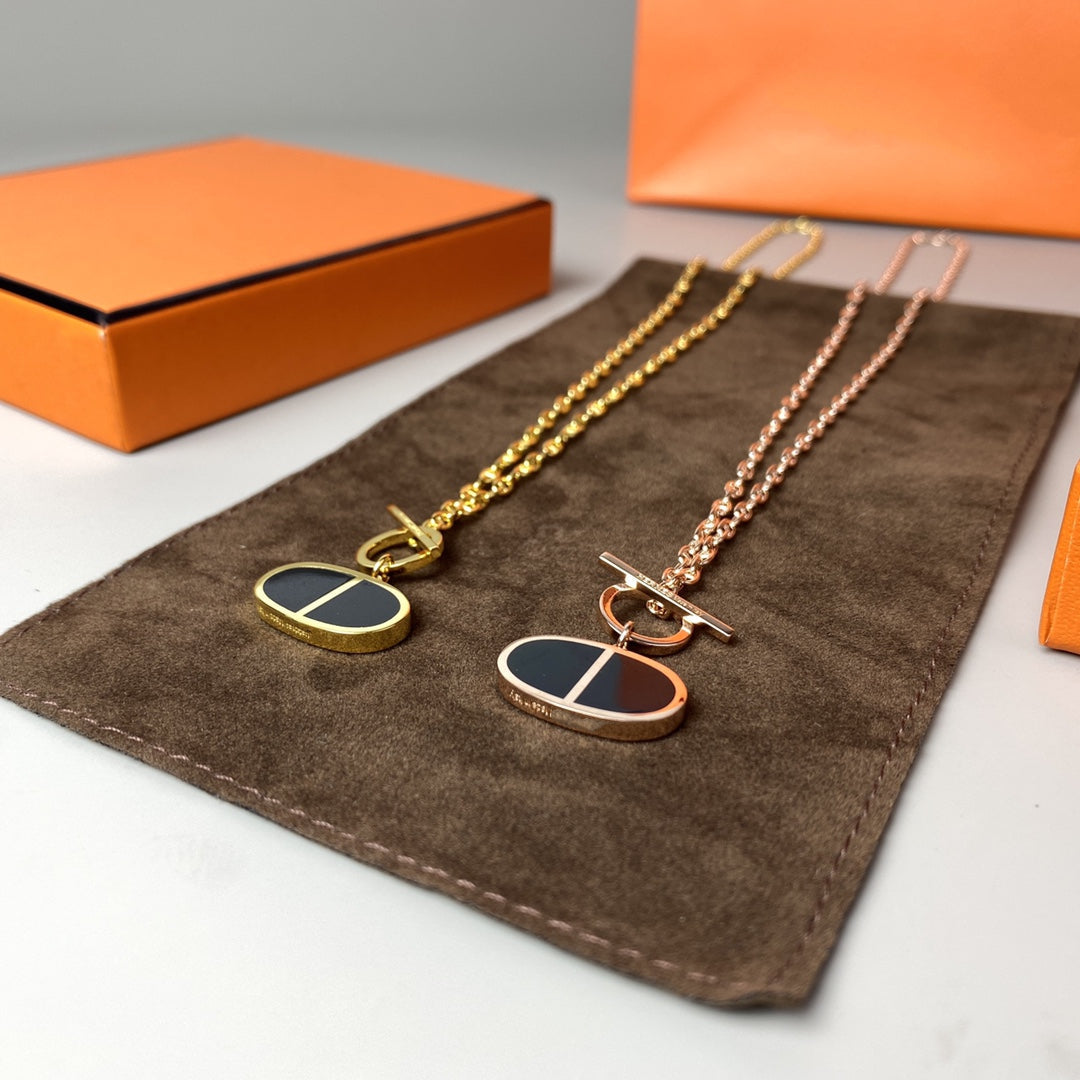 [Psychic Jewelrys]CHAINE VERSO BLACK CERAMIC NECKLACE