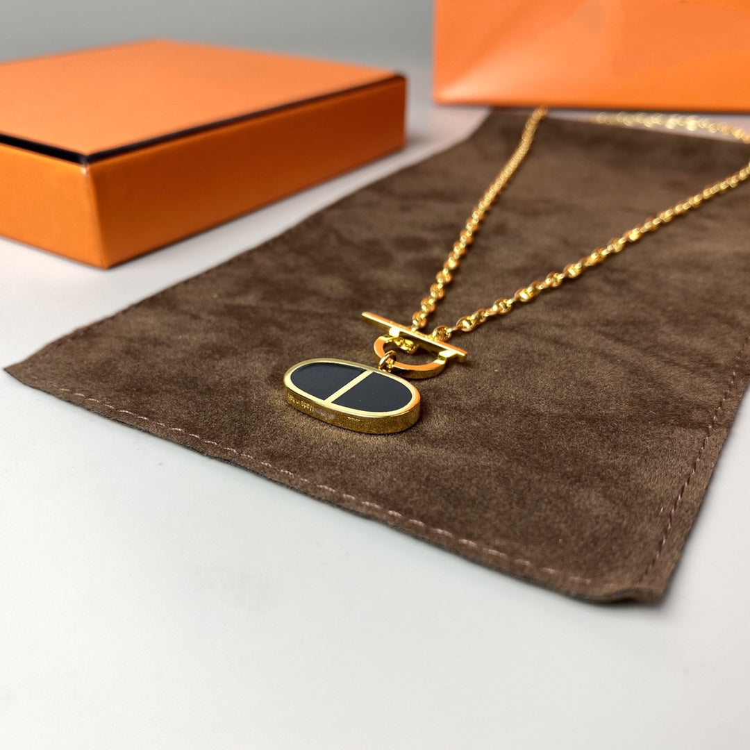 [Psychic Jewelrys]CHAINE VERSO BLACK CERAMIC NECKLACE