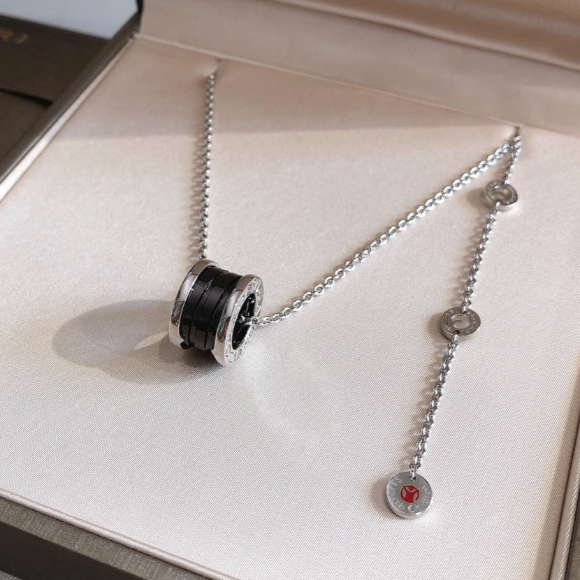 [Psychic Jewelrys]ZERO 1 BLACK CERAMIC SILVER NECKLACE