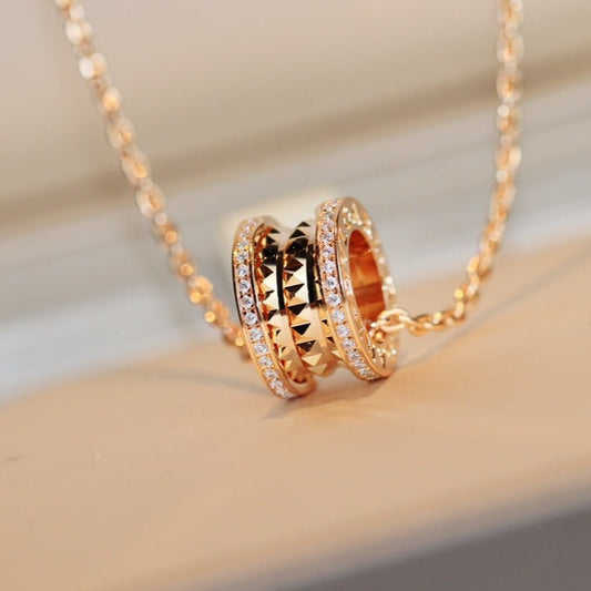 [Psychic Jewelrys]ZERO 1 ROCK PEDANT PINK GOLD NECKLACE