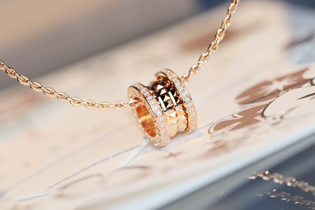 [Psychic Jewelrys]ZERO 1 ROCK PEDANT PINK GOLD NECKLACE