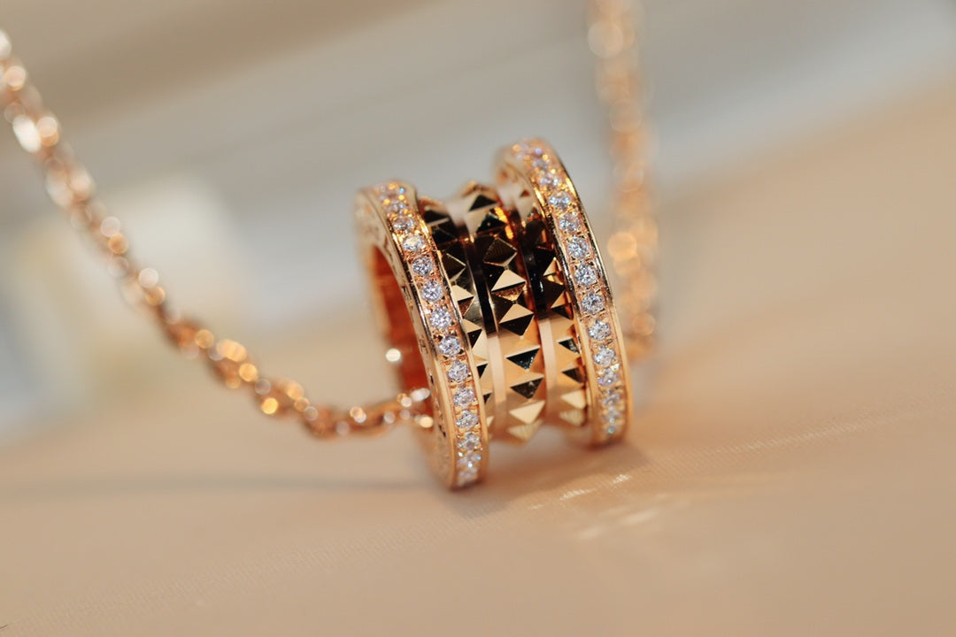 [Psychic Jewelrys]ZERO 1 ROCK PEDANT PINK GOLD NECKLACE