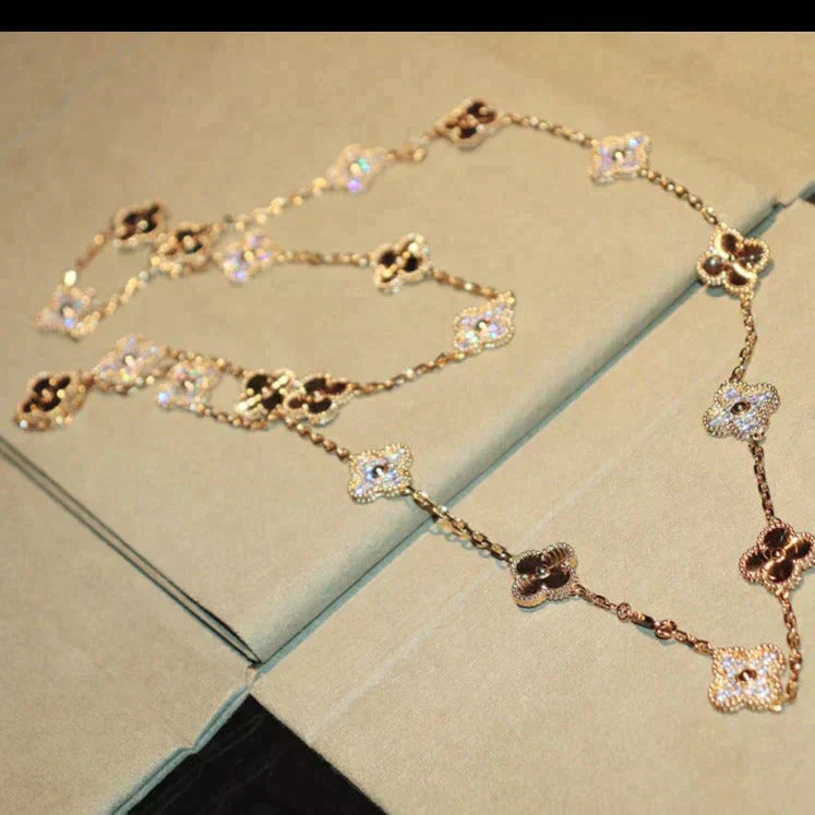 [Psychic Jewelrys]CLOVER 20 MOTIFS LASER DIAMOND NECKLACE