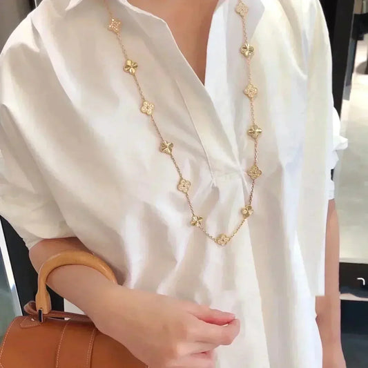 [Psychic Jewelrys]CLOVER 20 MOTIFS LASER DIAMOND NECKLACE