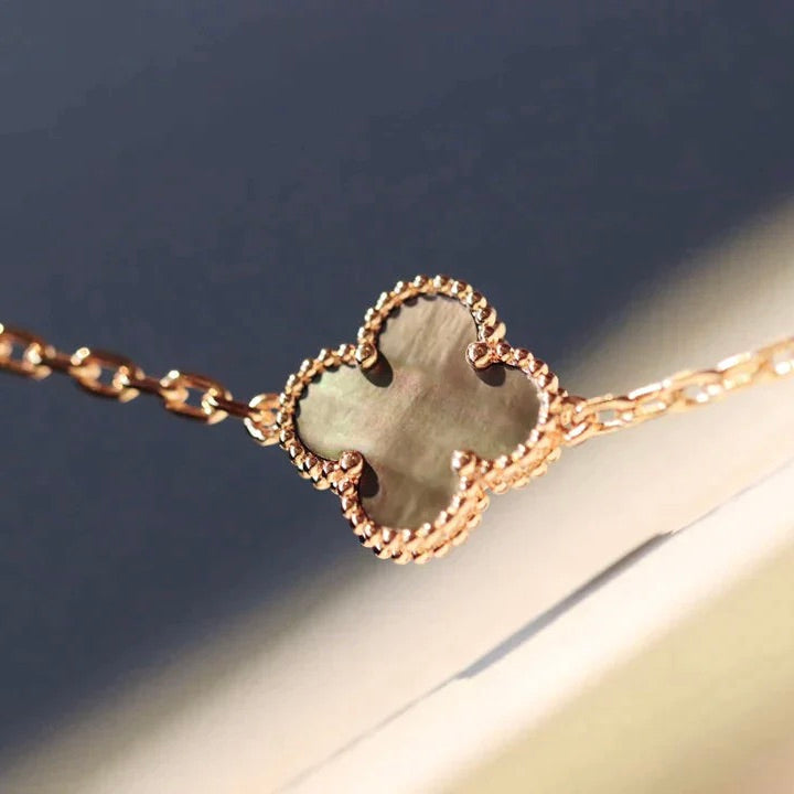 [Psychic Jewelrys]CLOVER 20 MOTIFS DARK MOP DIAMOND  NECKLACE