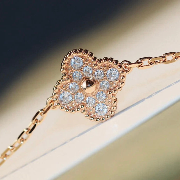 [Psychic Jewelrys]CLOVER 20 MOTIFS DARK MOP DIAMOND  NECKLACE