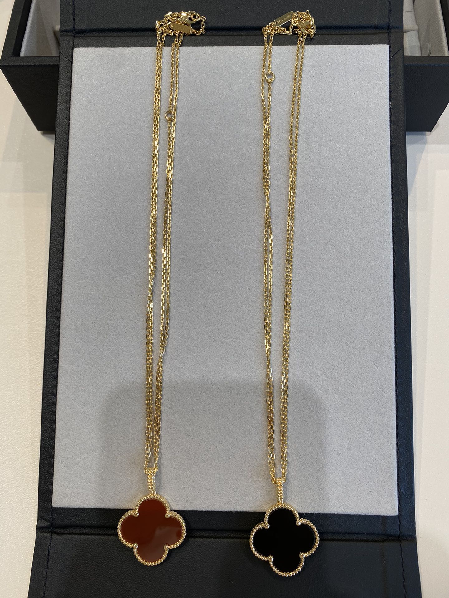 [Psychic Jewelrys]CLOVER 25MM NECKLACE GOLD CARNELIAN