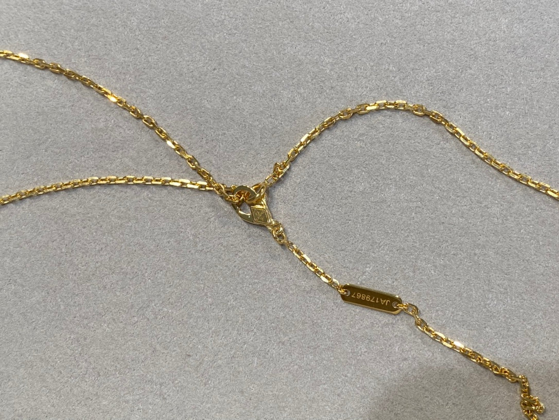 [Psychic Jewelrys]CLOVER 25MM NECKLACE GOLD CARNELIAN