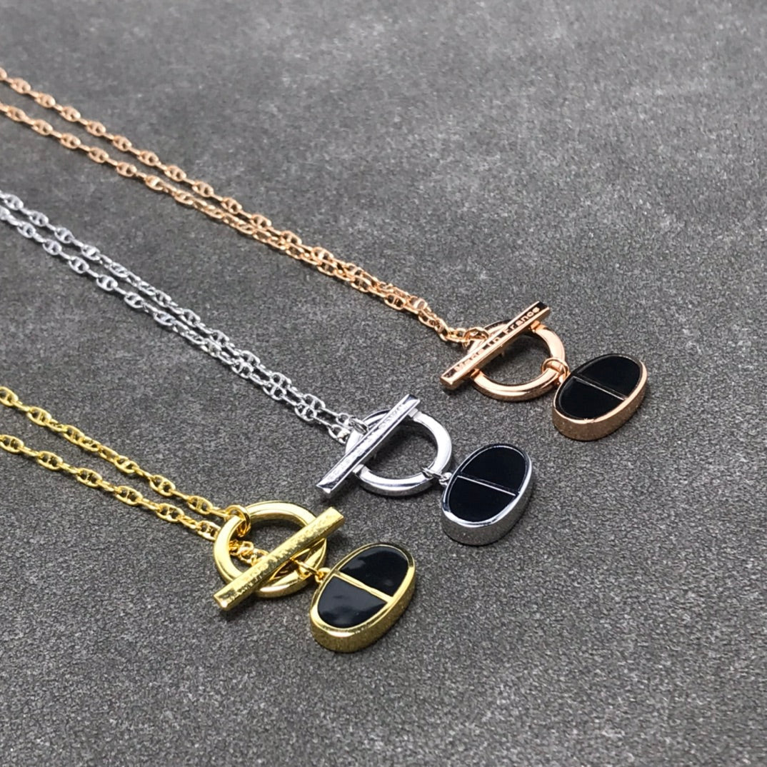 [Psychic Jewelrys]CHAINE VERSO BLACK CERAMIC  NECKLACE