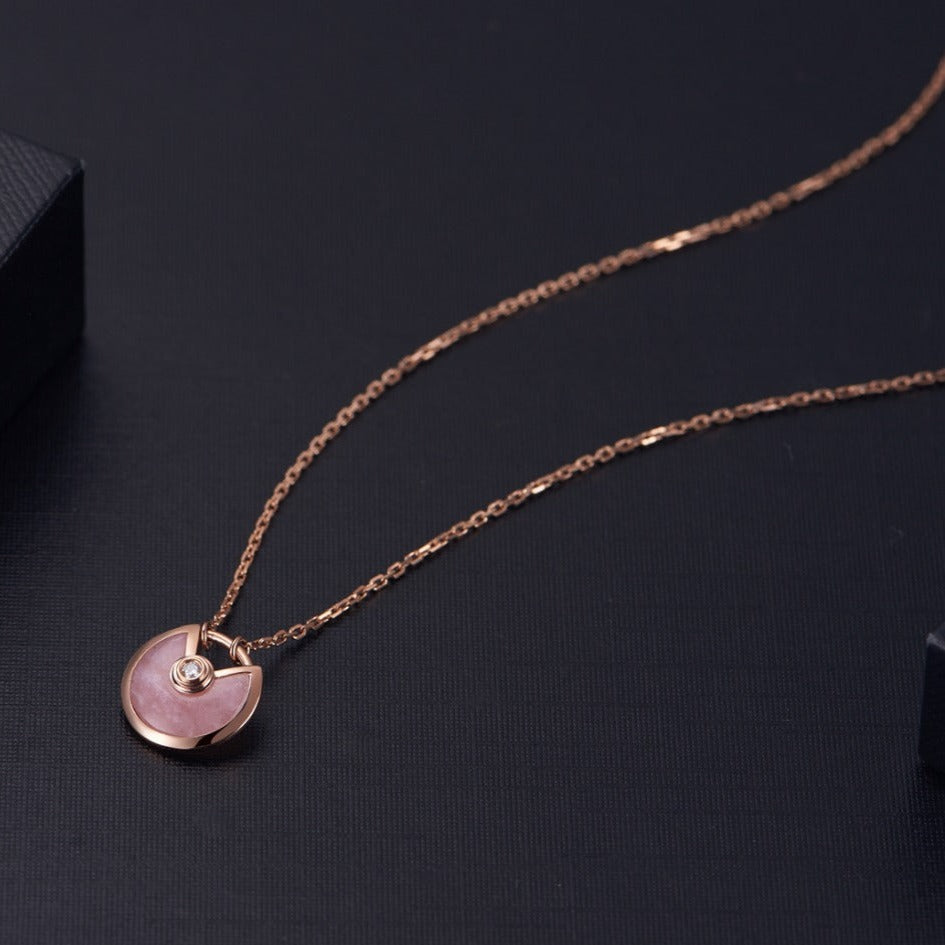 [Psychic Jewelrys]AMULETTE ROSE GOLD PINK MOP NECKLACE