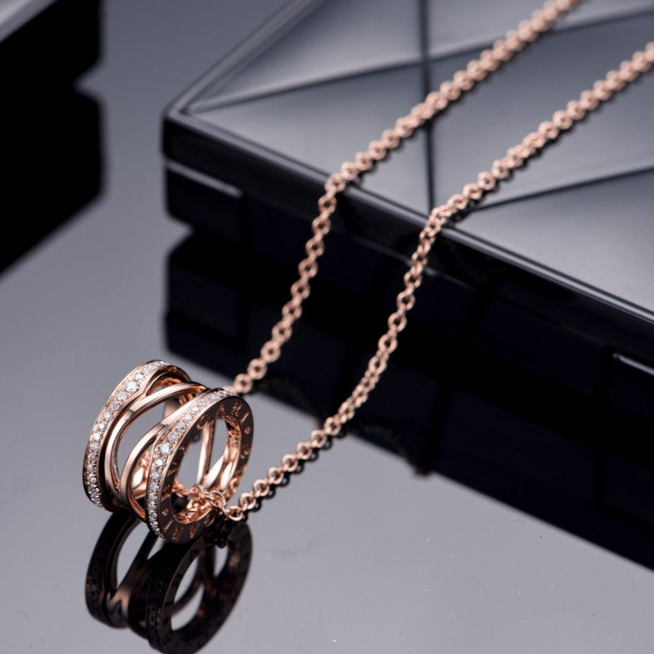 [Psychic Jewelrys]ZERO 1 PINK GOLD DIAMOND OPEN NECKLACE