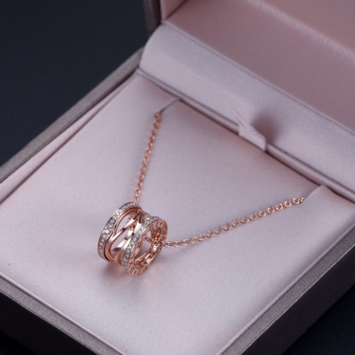 [Psychic Jewelrys]ZERO 1 PINK GOLD DIAMOND OPEN NECKLACE