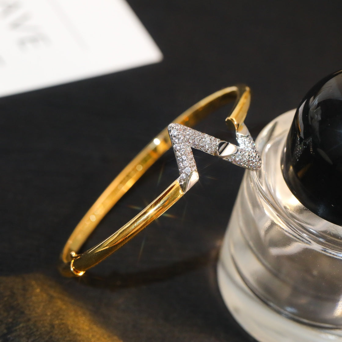 [Psychic Jewelrys]VOLTE UPSITE DOWN GOLD DIAMOND BRACELET
