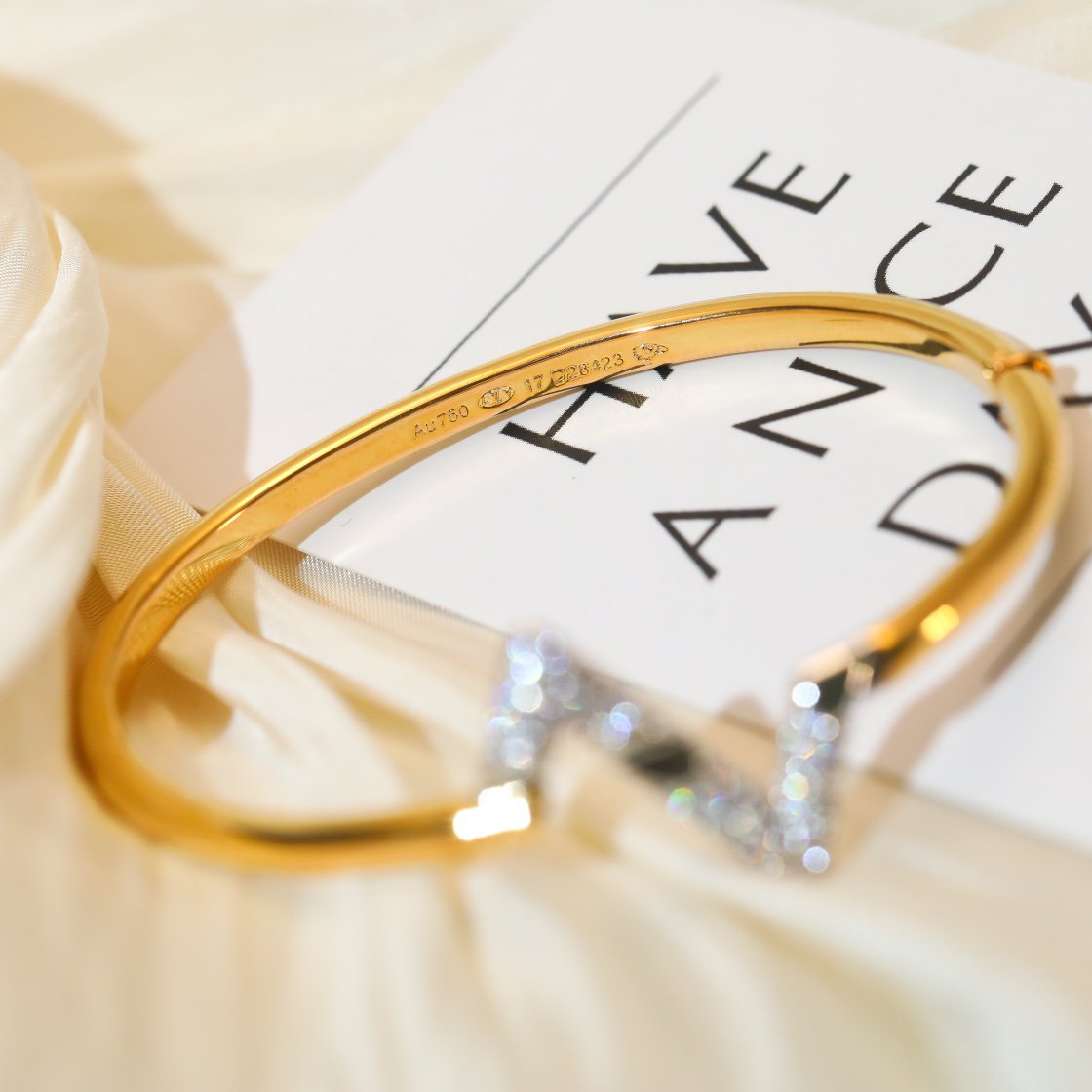 [Psychic Jewelrys]VOLTE UPSITE DOWN GOLD DIAMOND BRACELET