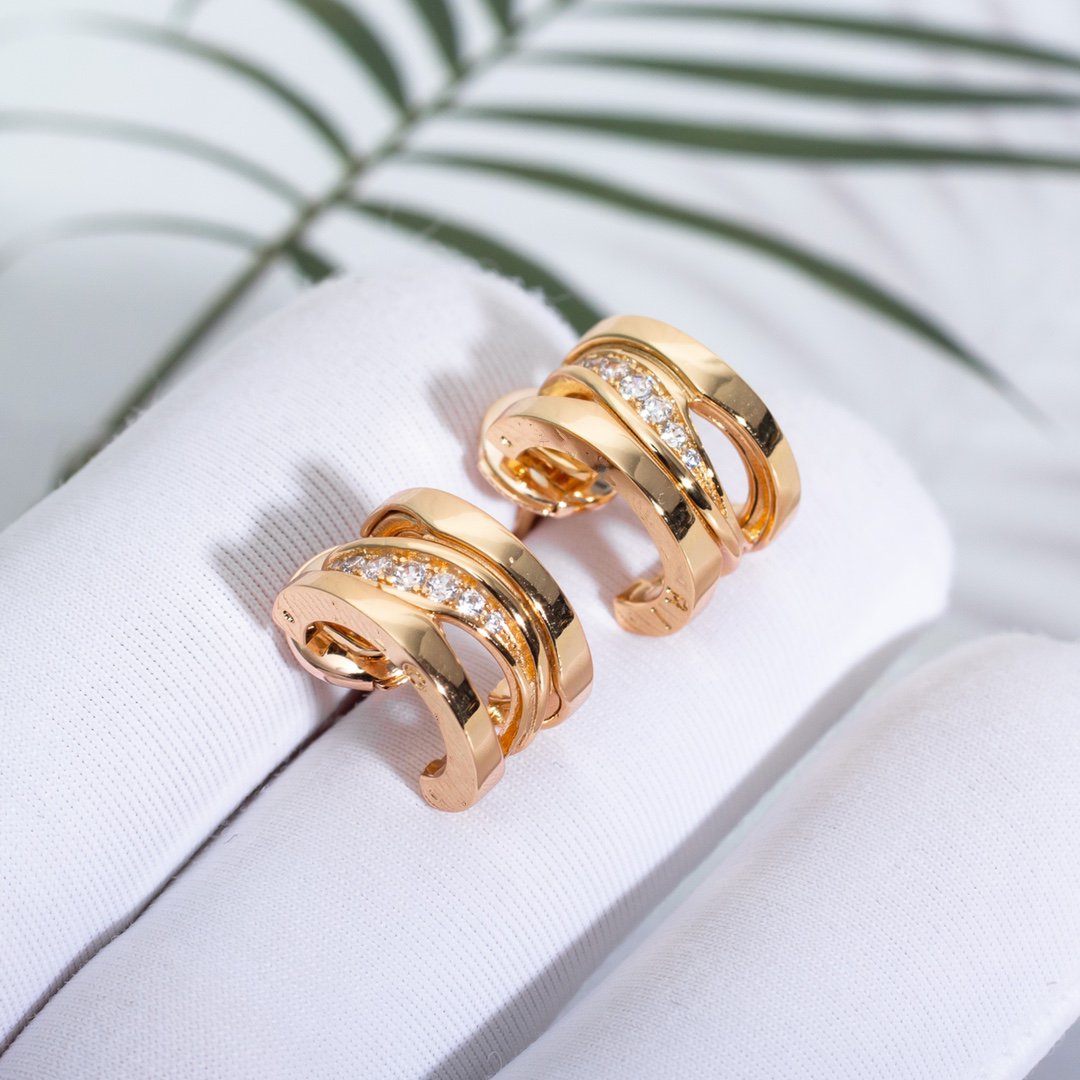 [Psychic Jewelrys]ZERO 1 PINK GOLD DIAMONDS EARRINGS