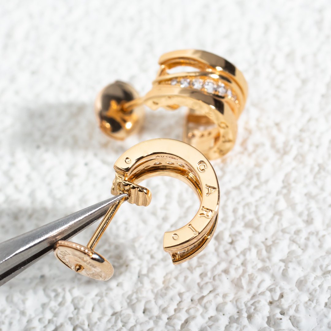 [Psychic Jewelrys]ZERO 1 PINK GOLD DIAMONDS EARRINGS