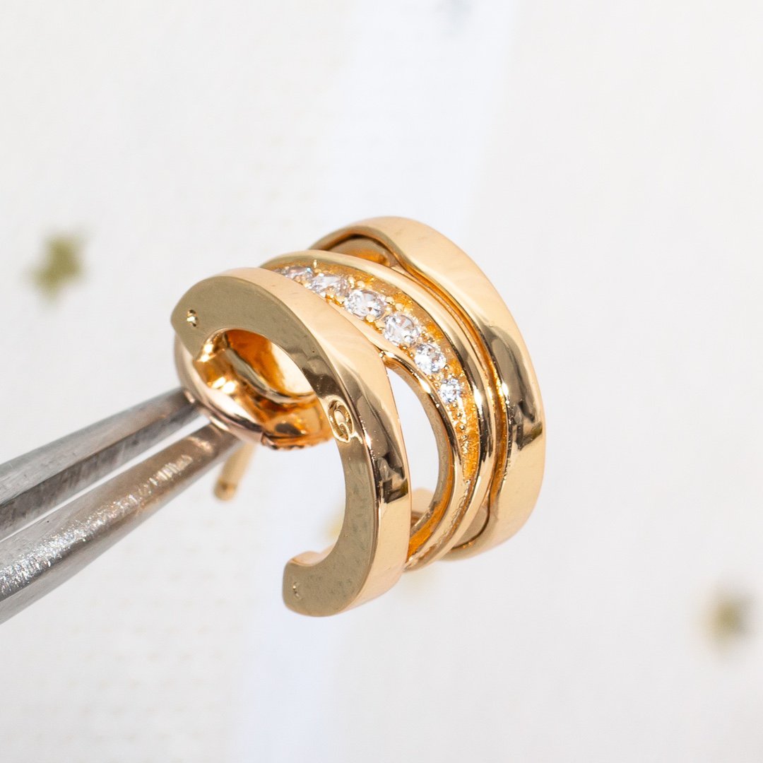 [Psychic Jewelrys]ZERO 1 PINK GOLD DIAMONDS EARRINGS