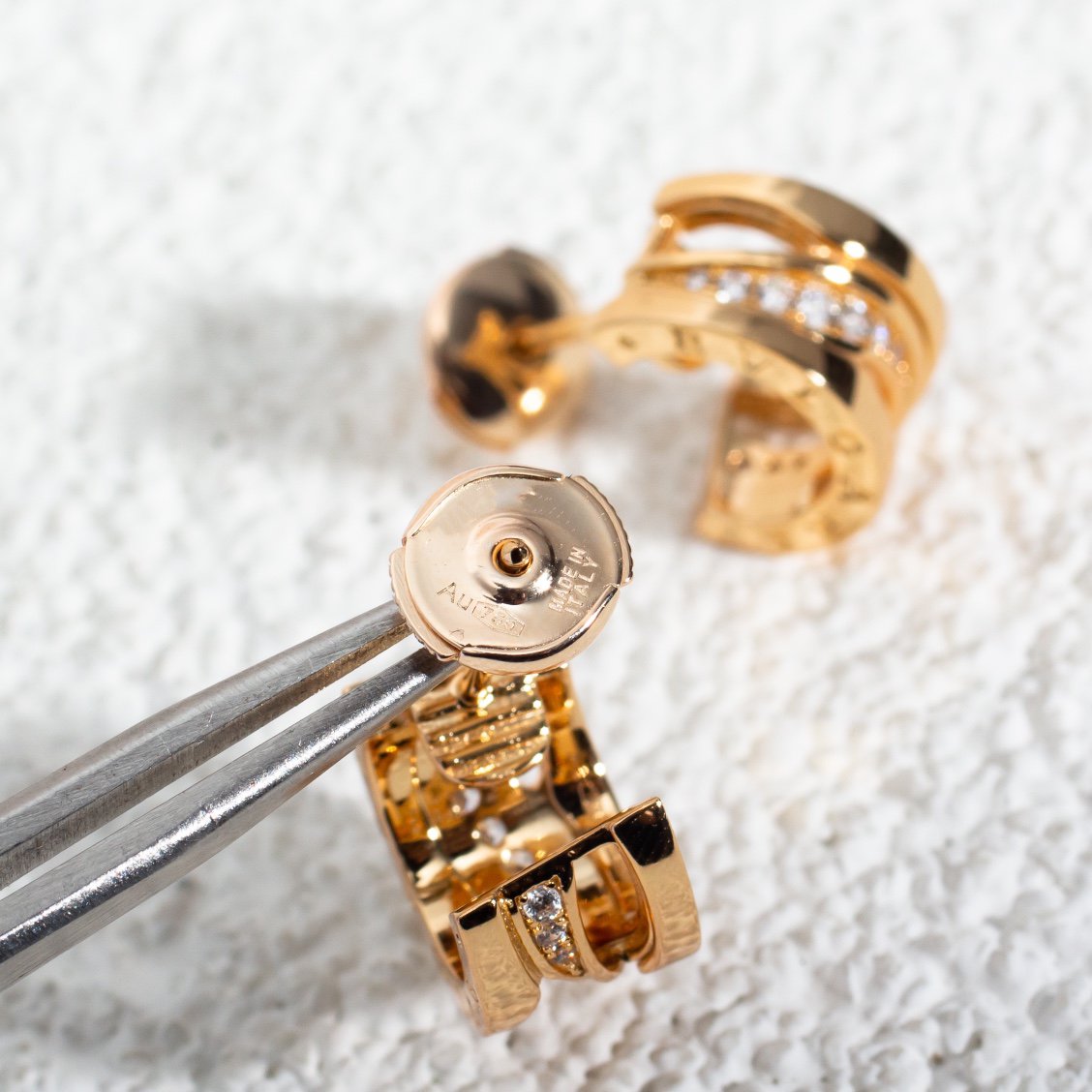 [Psychic Jewelrys]ZERO 1 PINK GOLD DIAMONDS EARRINGS