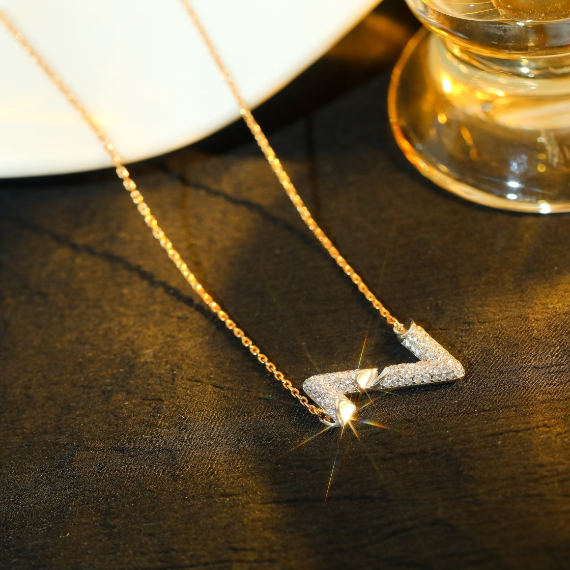 [Psychic Jewelrys]VOLT SILVER DIAMOND PEDANT NECKLACE