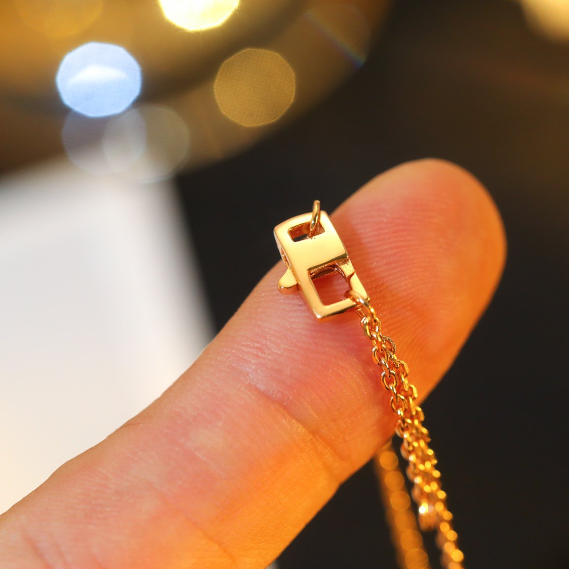[Psychic Jewelrys]STAR AND SUN DIAMOND PINK GOLD NECKLACE