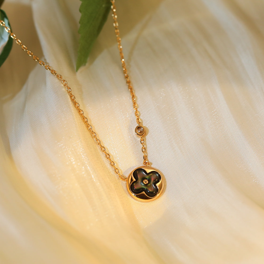 [Psychic Jewelrys]SUN PEDANT PINK GOLD 1 DIAMOND NECKLACE