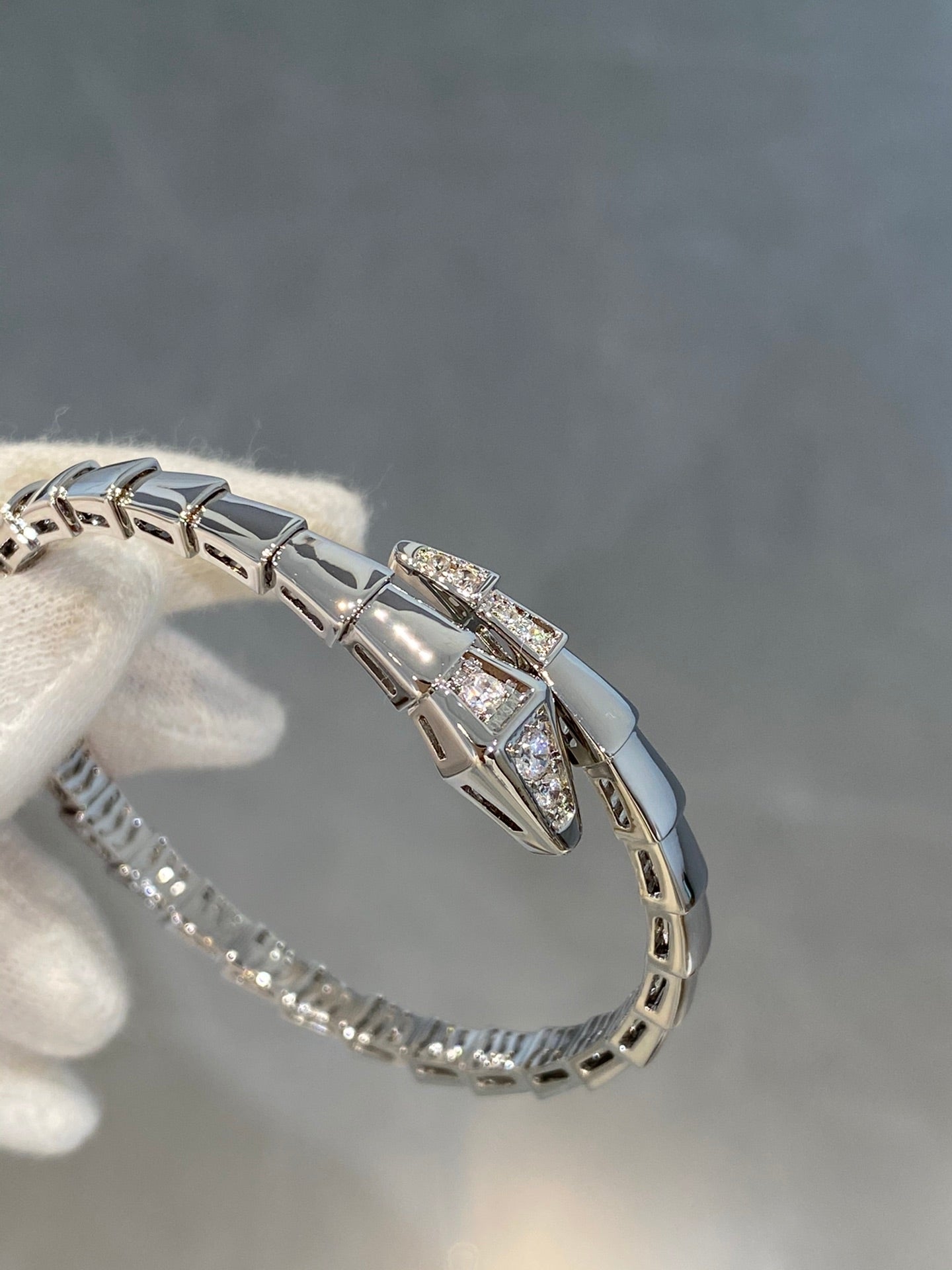 [Psychic Jewelrys]SERPENTI BRACELET DIAMONDS SILVER