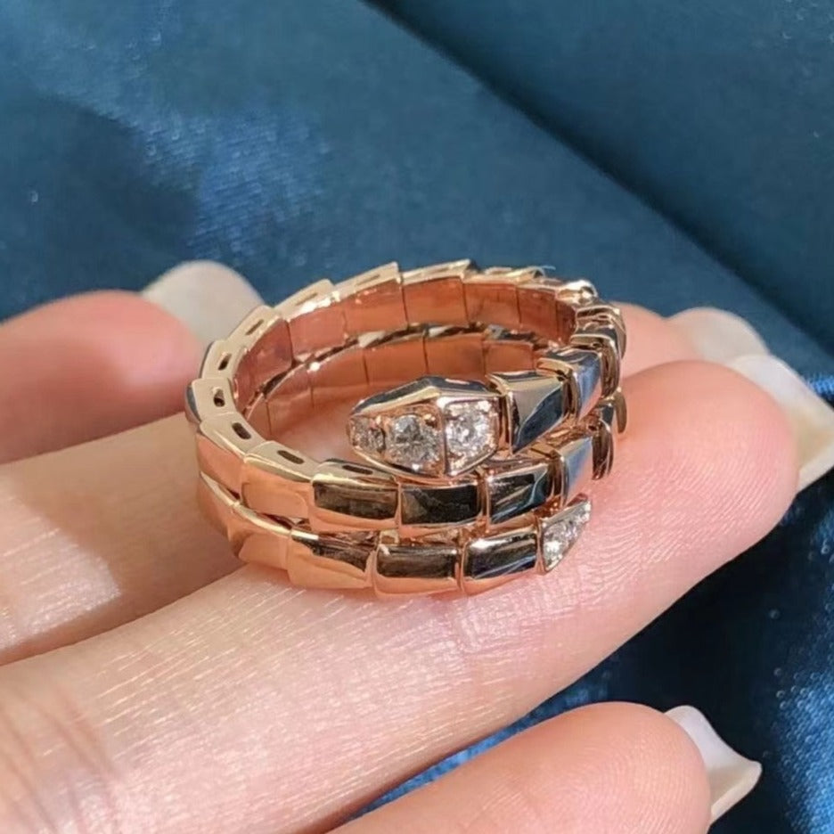 [Psychic Jewelrys]SERPENTS DOUBLE ROW DIAMOND RING