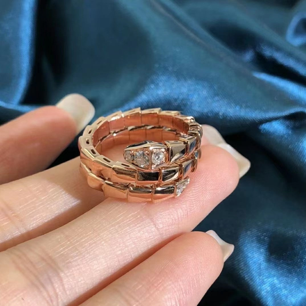 [Psychic Jewelrys]SERPENTS DOUBLE ROW DIAMOND RING