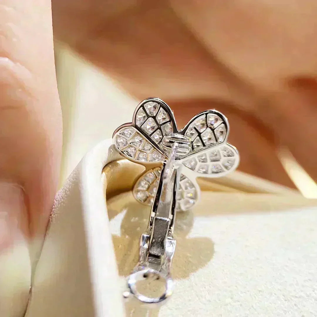 [Psychic Jewelrys]CLOVER COMOS DIAMOND EARRINGS SILVER