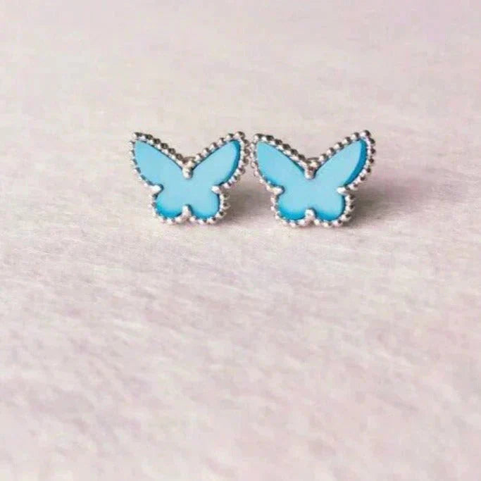 [Psychic Jewelrys]BUTTERFLY TURQUOISE EARRINGS SILVER