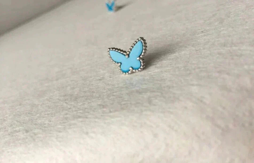 [Psychic Jewelrys]BUTTERFLY TURQUOISE EARRINGS SILVER