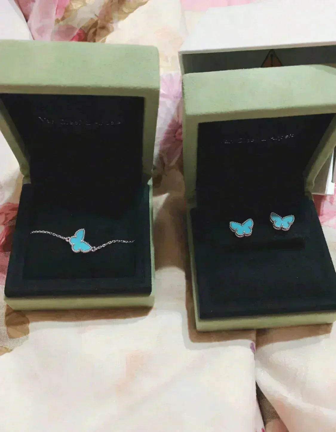 [Psychic Jewelrys]BUTTERFLY TURQUOISE EARRINGS SILVER