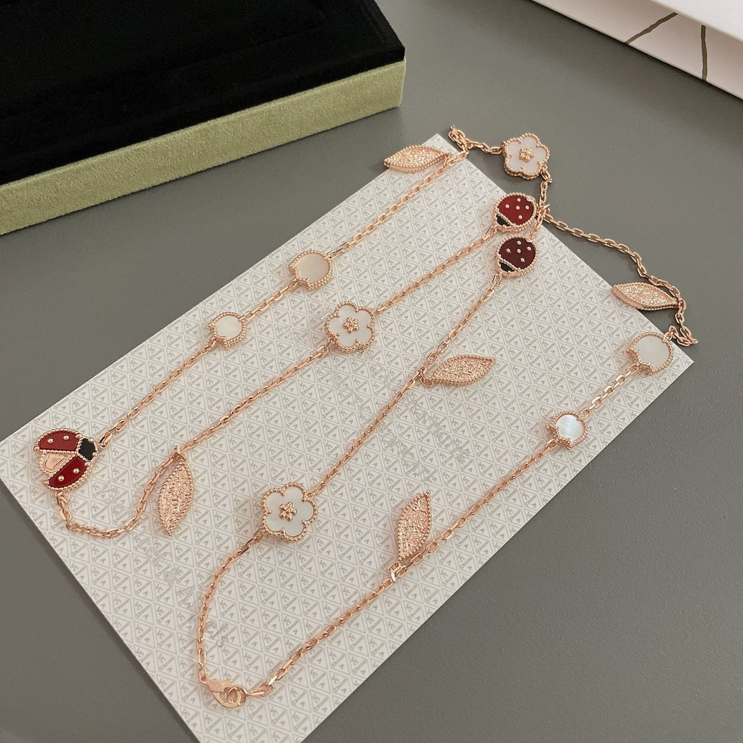 [Psychic Jewelrys]LUCKY SPRING 15 MOTIFS ROSE GOLD NECKLACE