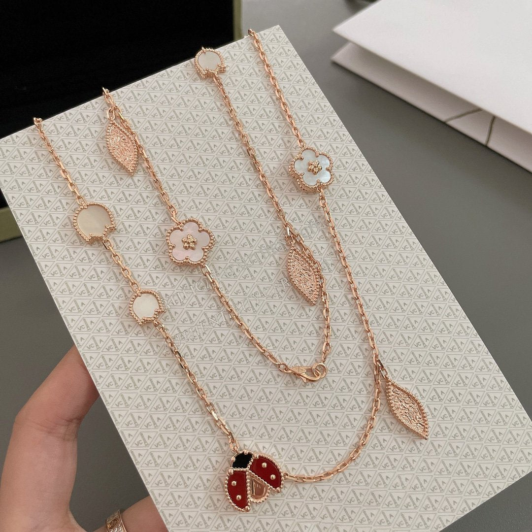 [Psychic Jewelrys]LUCKY SPRING 15 MOTIFS ROSE GOLD NECKLACE