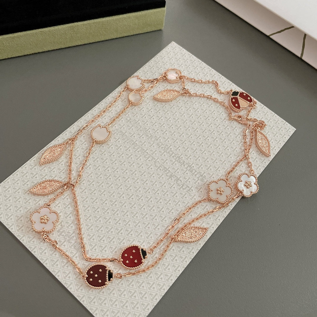 [Psychic Jewelrys]LUCKY SPRING 15 MOTIFS ROSE GOLD NECKLACE