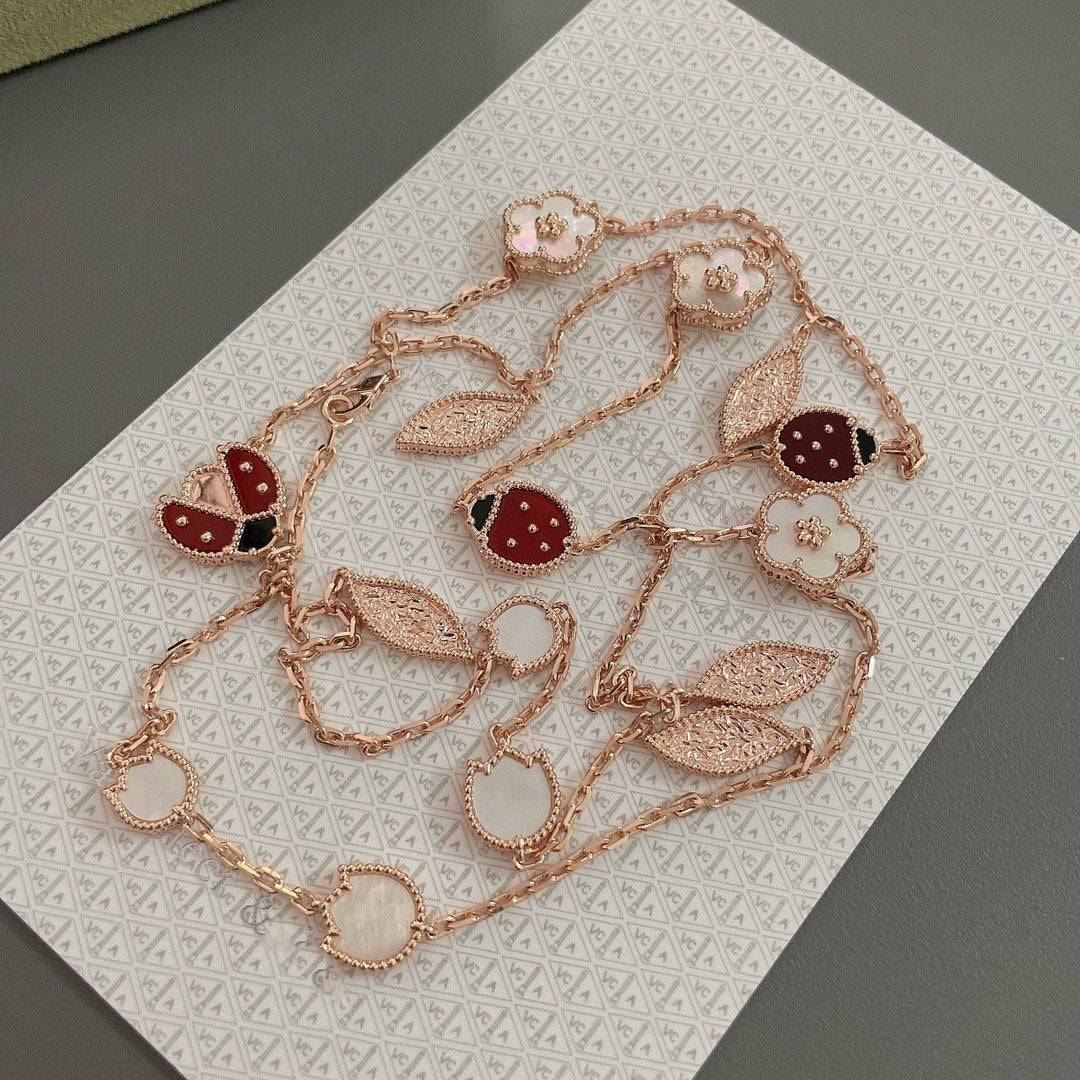 [Psychic Jewelrys]LUCKY SPRING 15 MOTIFS ROSE GOLD NECKLACE