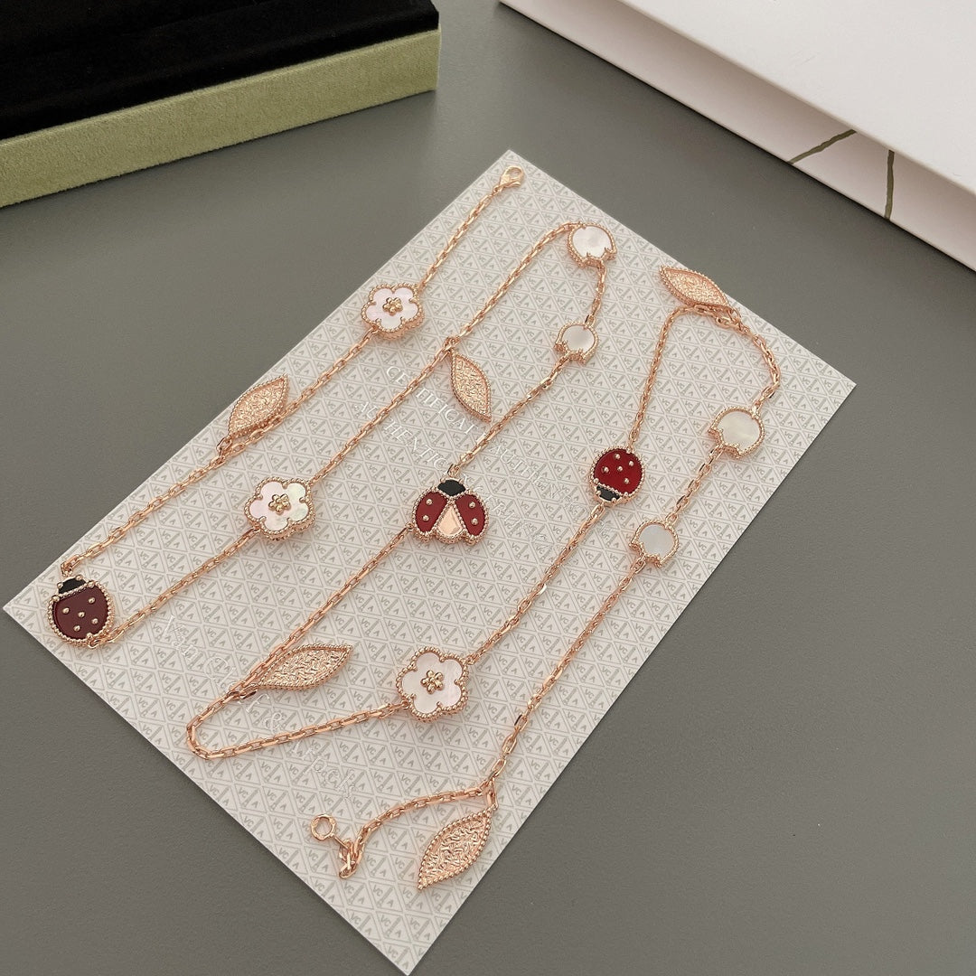 [Psychic Jewelrys]LUCKY SPRING 15 MOTIFS ROSE GOLD NECKLACE