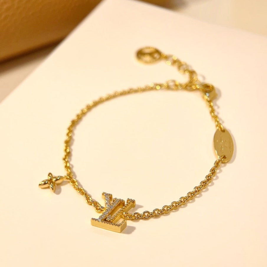 [Psychic Jewelrys]LOGO STAR MOTIF GOLD BRACELET