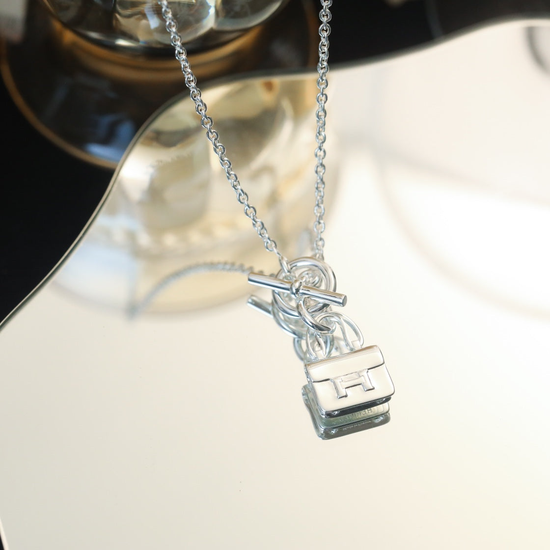 [Psychic Jewelrys]POP H PEDANT SILVER NECKLACE