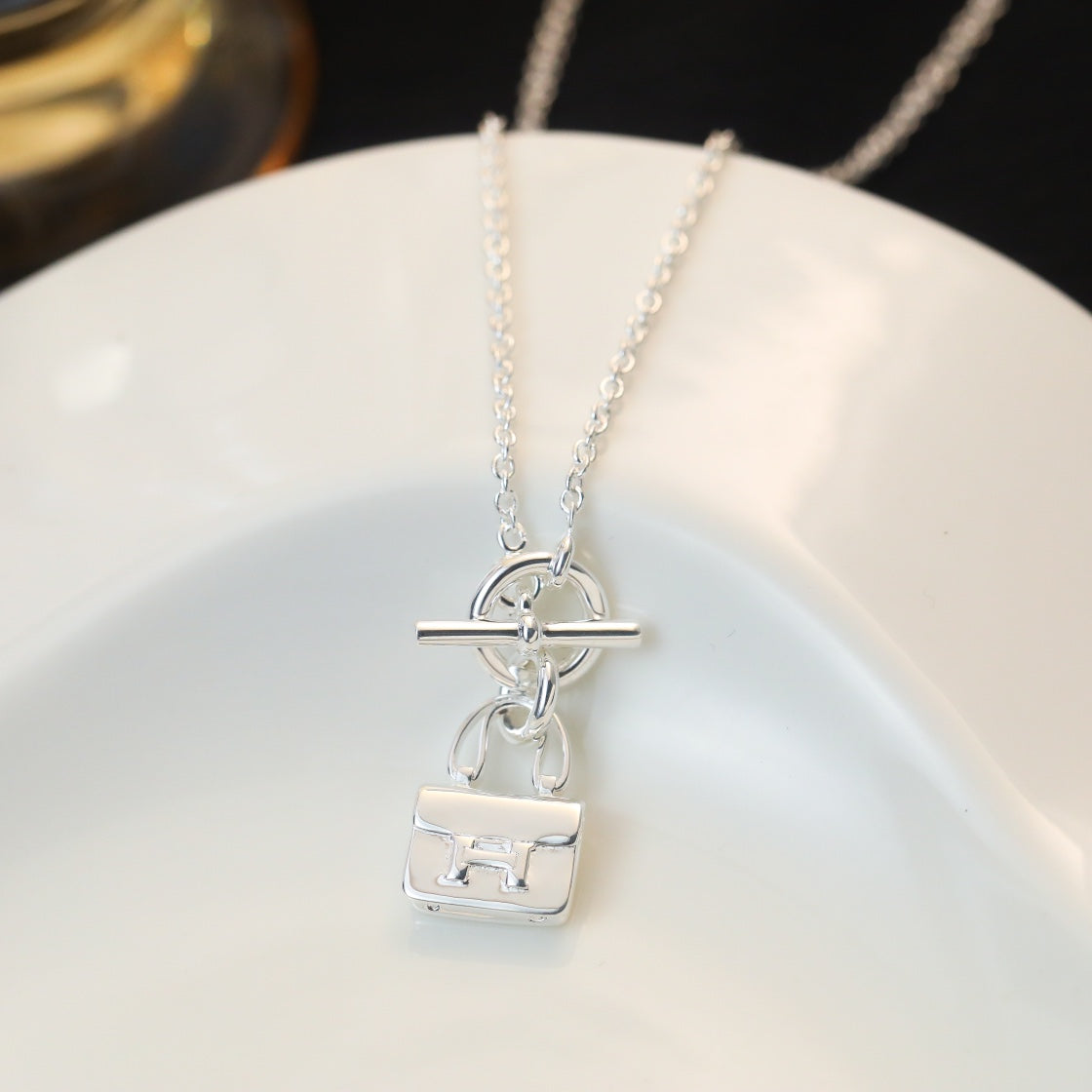 [Psychic Jewelrys]POP H PEDANT SILVER NECKLACE