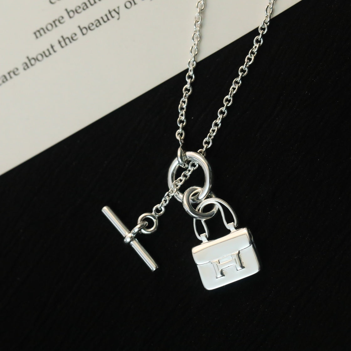 [Psychic Jewelrys]POP H PEDANT SILVER NECKLACE