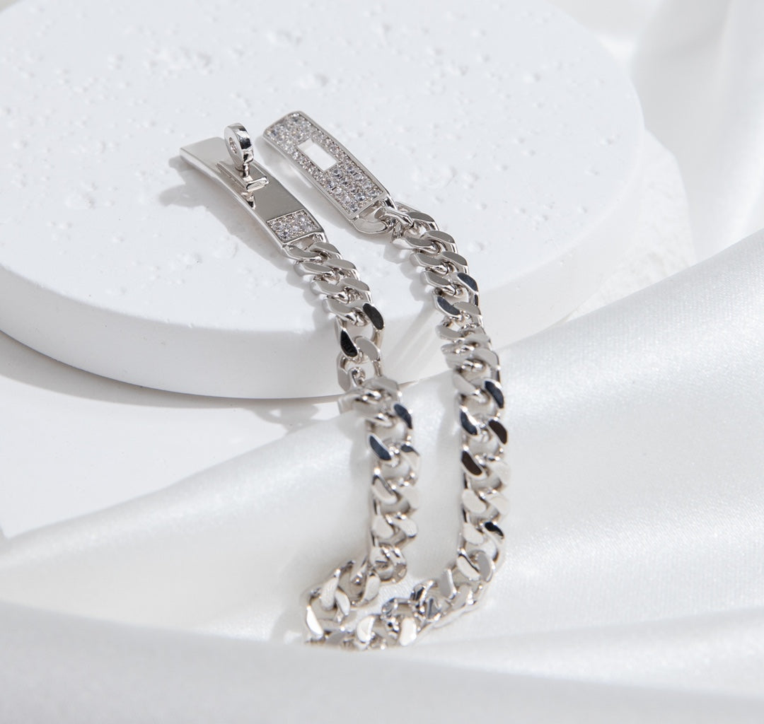 [Psychic Jewelrys]KELLY CHAIN SILVER DIAMOND BRACELET