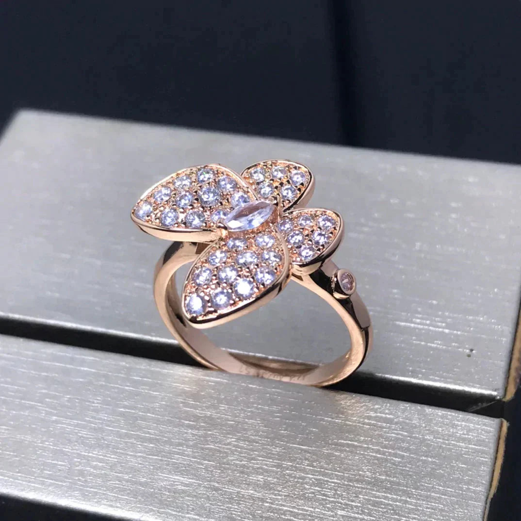 [Psychic Jewelrys]BUTTERFLY PINK GOLD DIAMOND RING