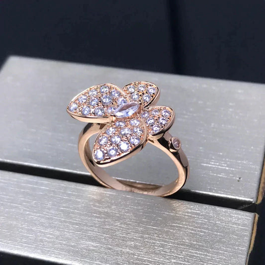 [Psychic Jewelrys]BUTTERFLY PINK GOLD DIAMOND RING